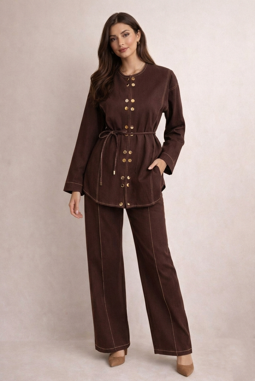Jeans Set with golden buttons