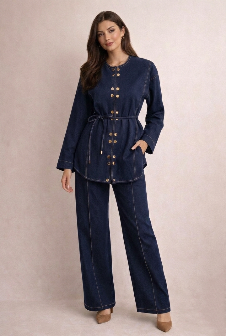 Jeans Set with golden buttons
