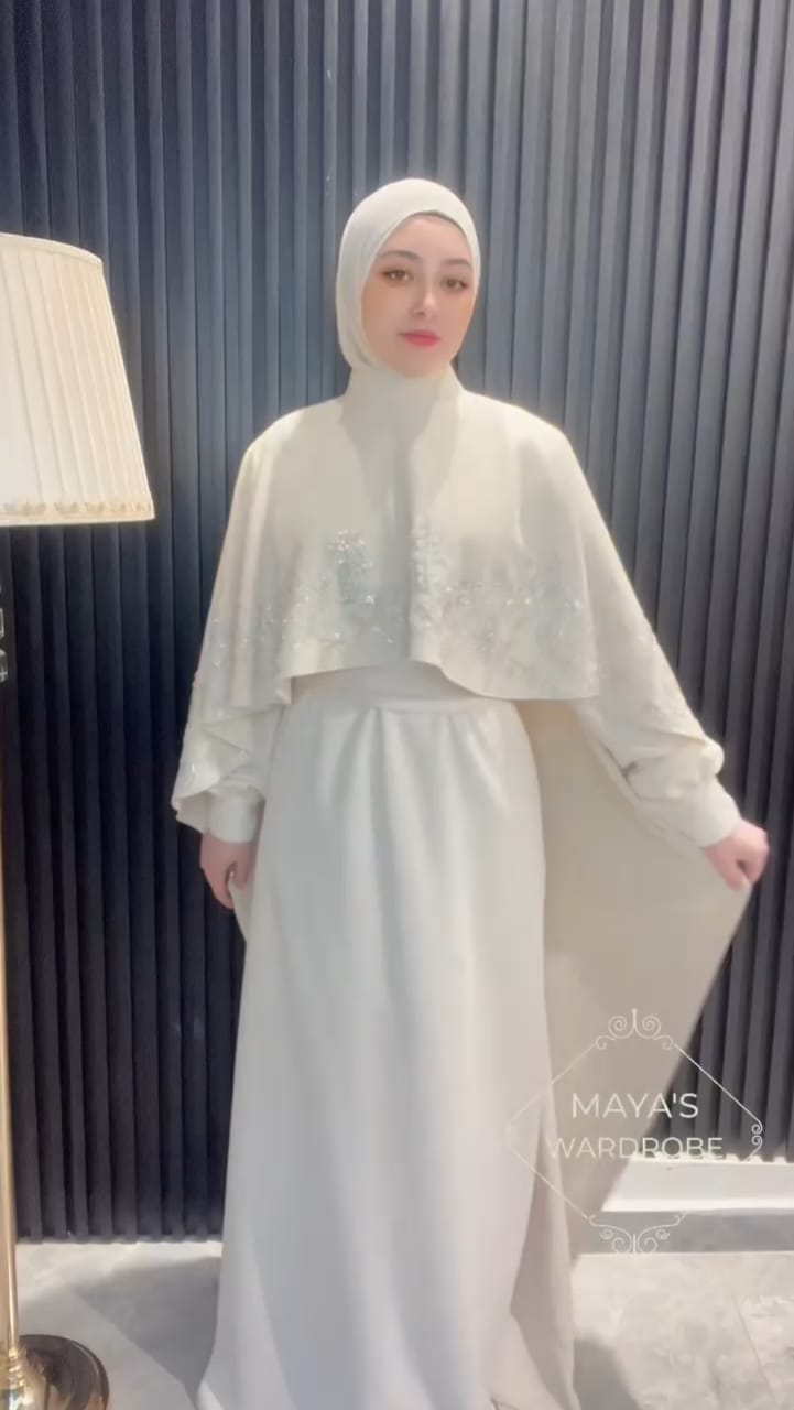 Evening Maxi Cape Dress