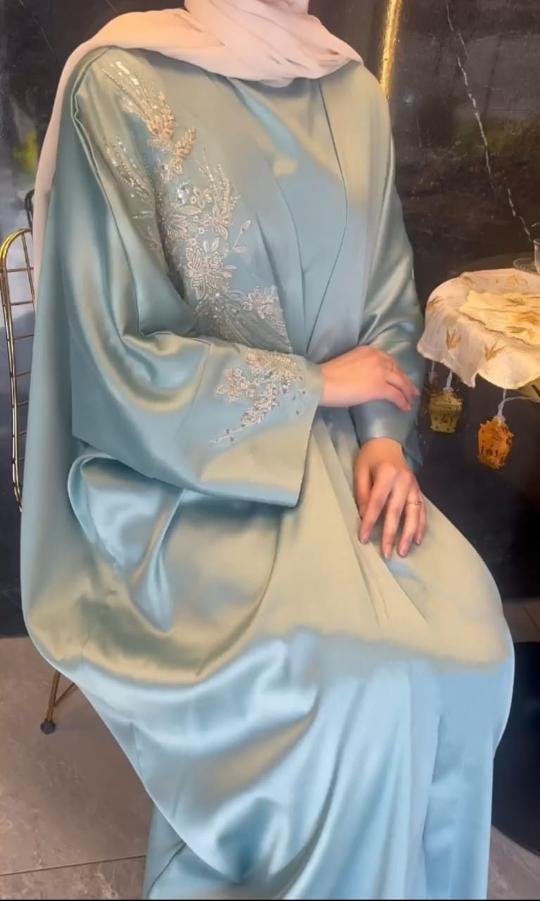 Mint Givin Abaya Set/Dress