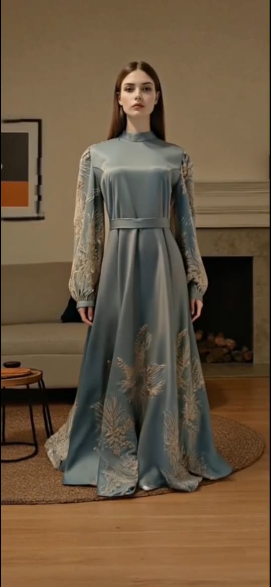 Aqua Mint Givin Maxi Evening Dress