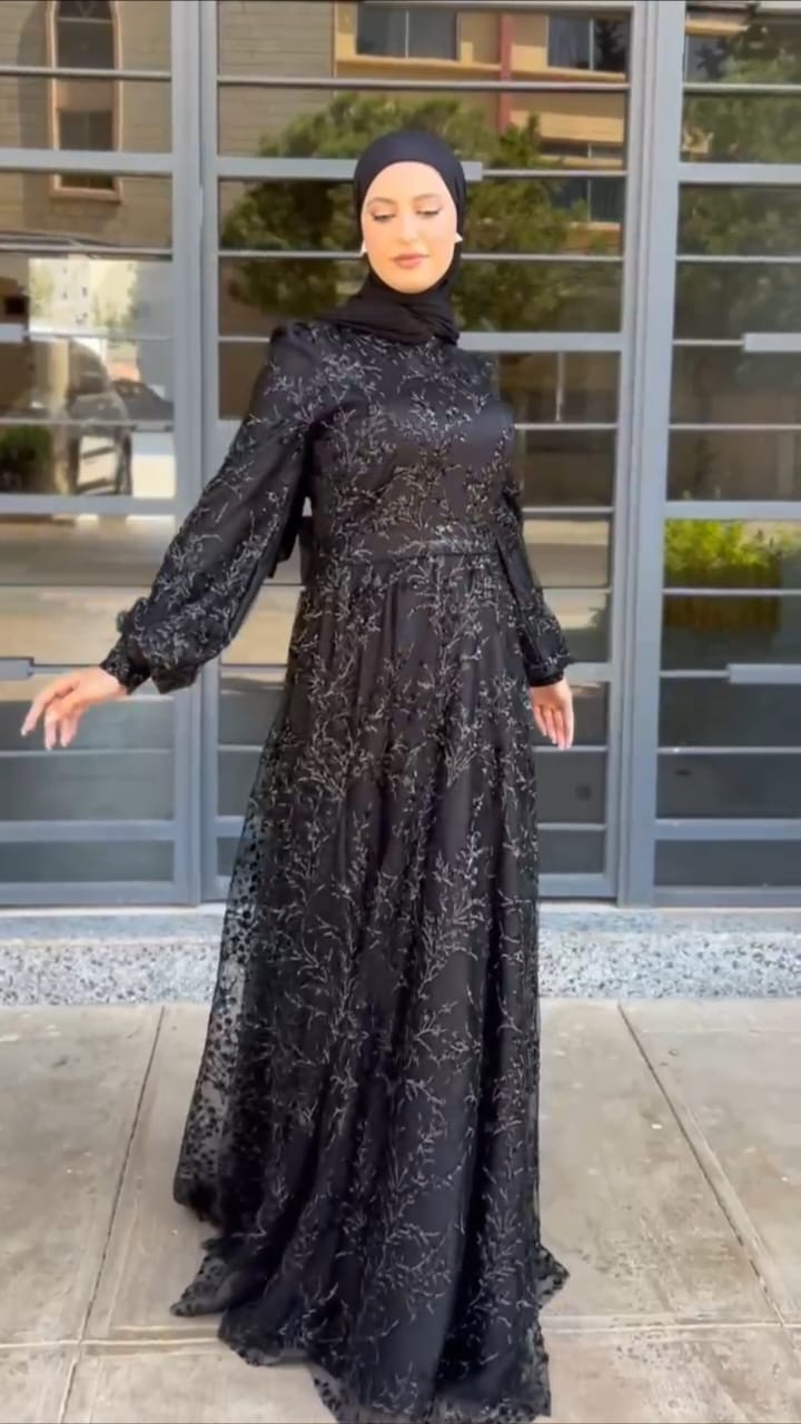 Black Givin Maxi Evening Dress