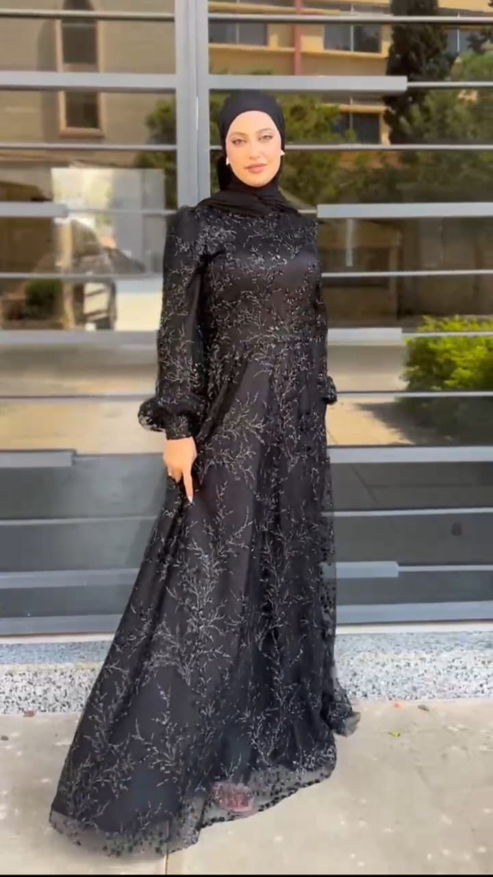 Black Givin Maxi Evening Dress