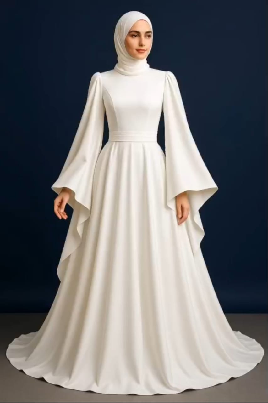 White Givin Maxi Satin Evening Dress