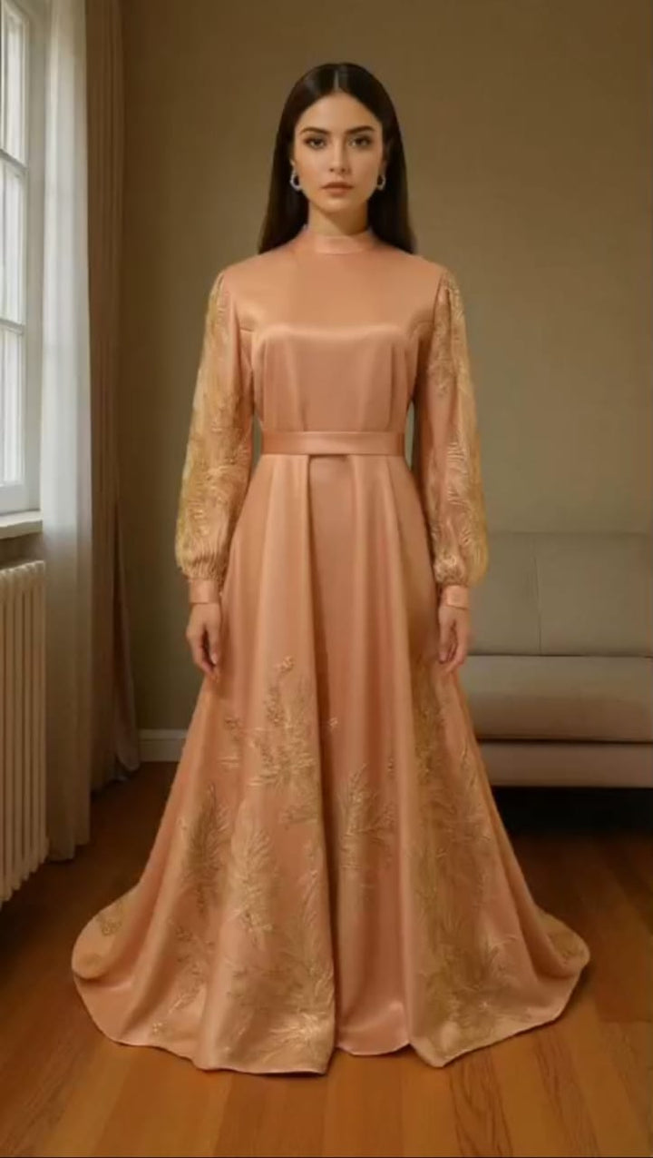 Pink Givin Maxi Evening Dress