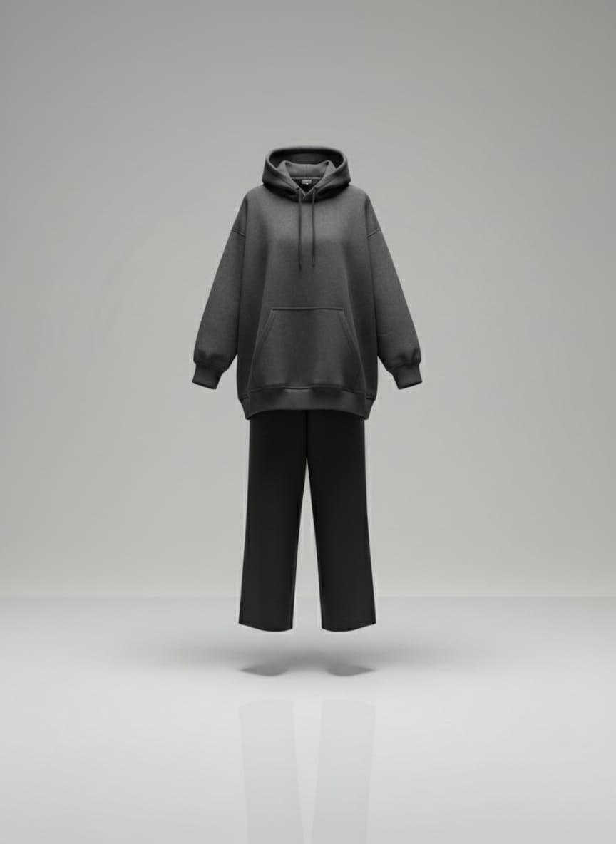 Dark grey Marbled Hoody Set