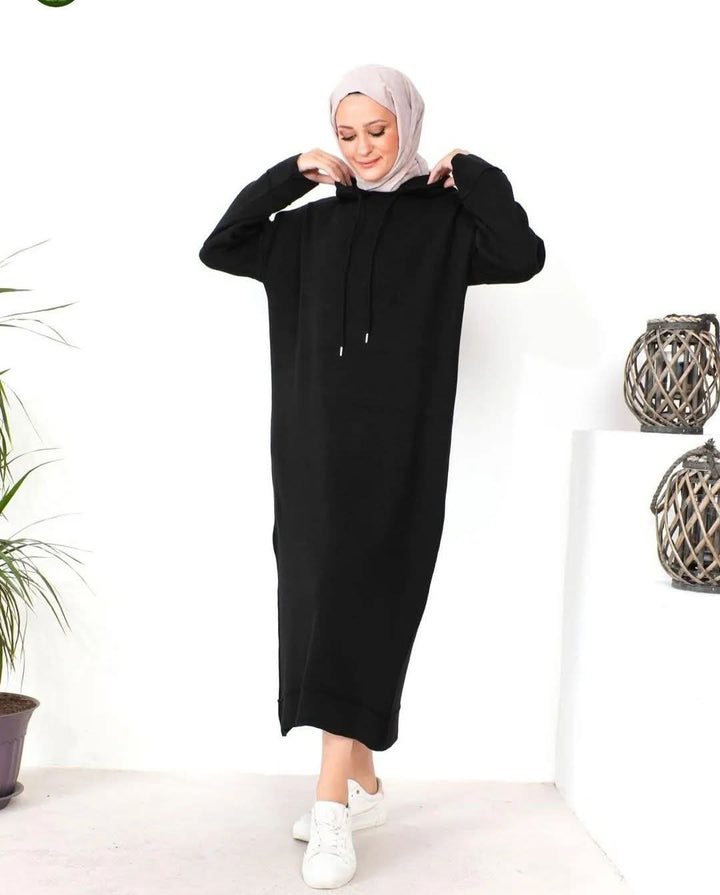 Knitted hoody dress