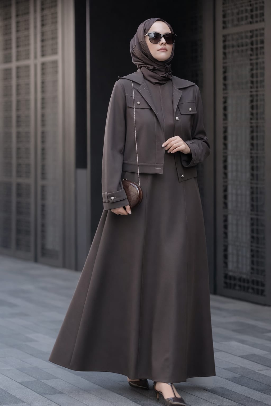 Brown Dress Set