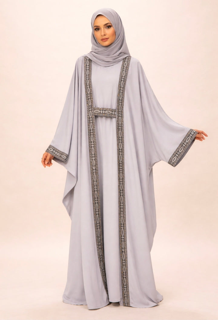 Abaya Set with Ethnic Design