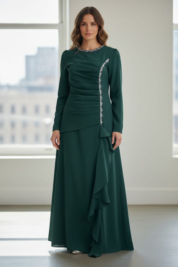 Green Evening Maxi Dress