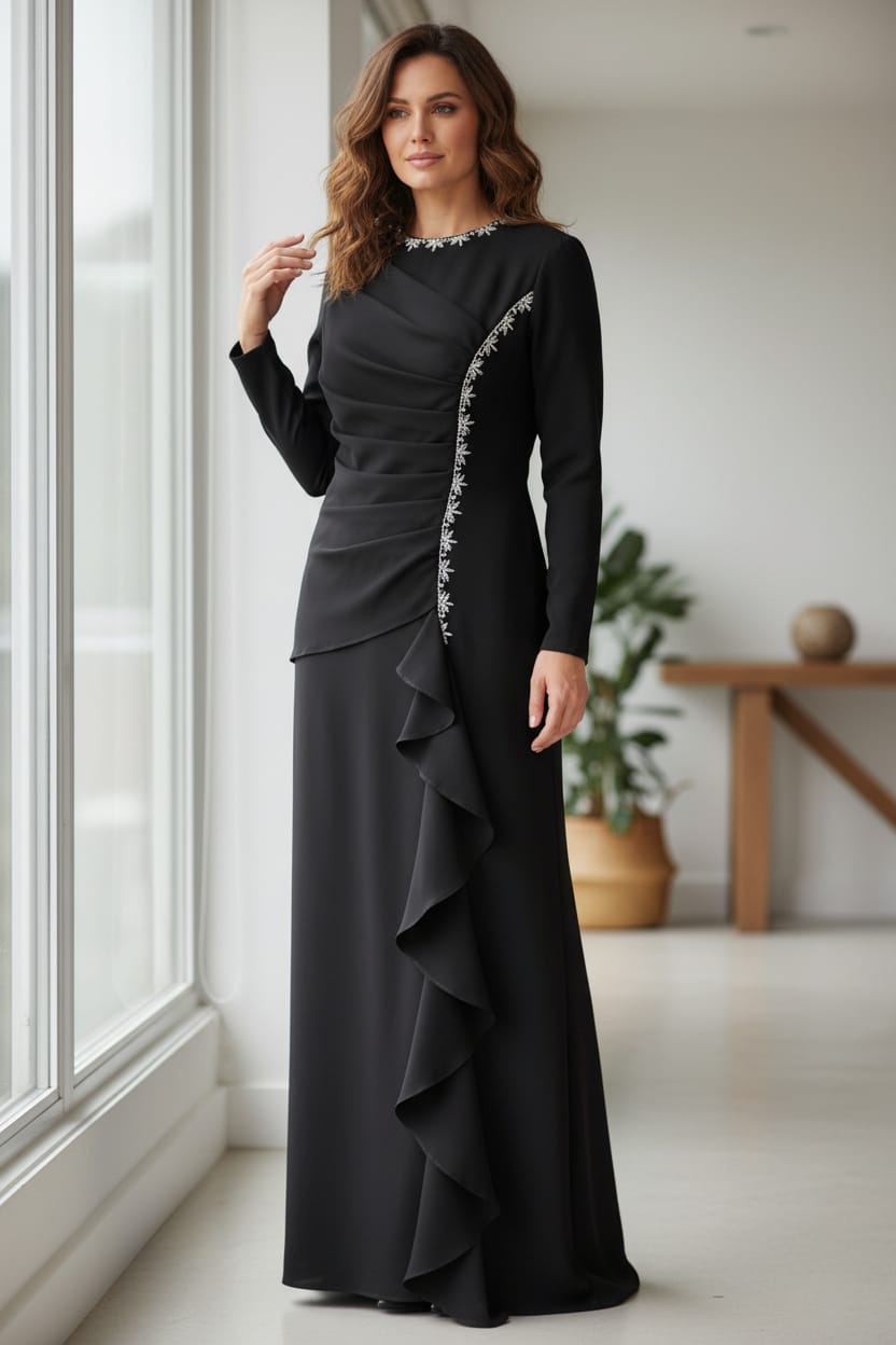 Black Evening Maxi Dress