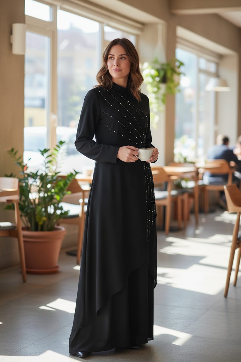 Black Evening Maxi Dress