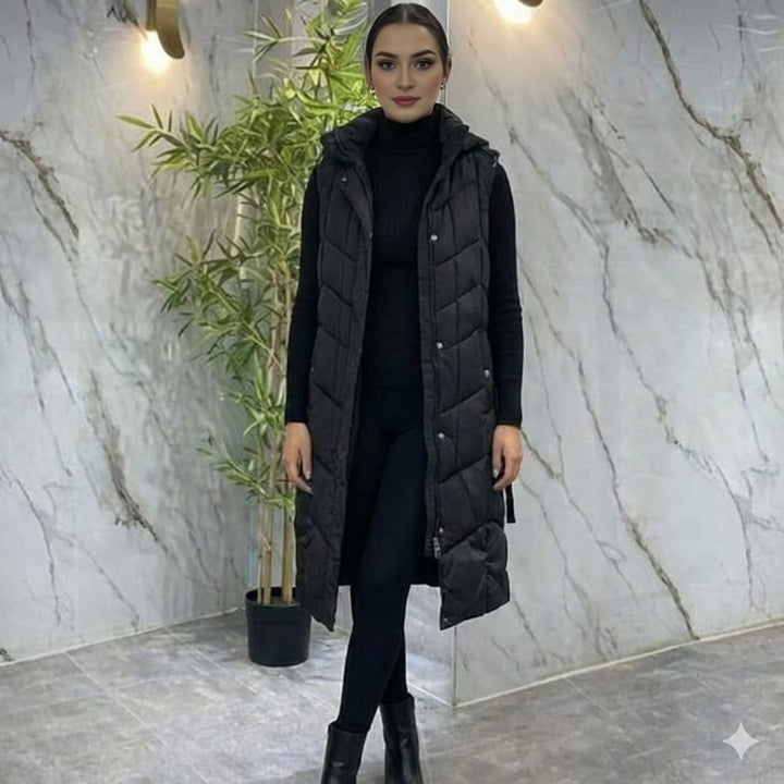 Long Black Waterproof Vest