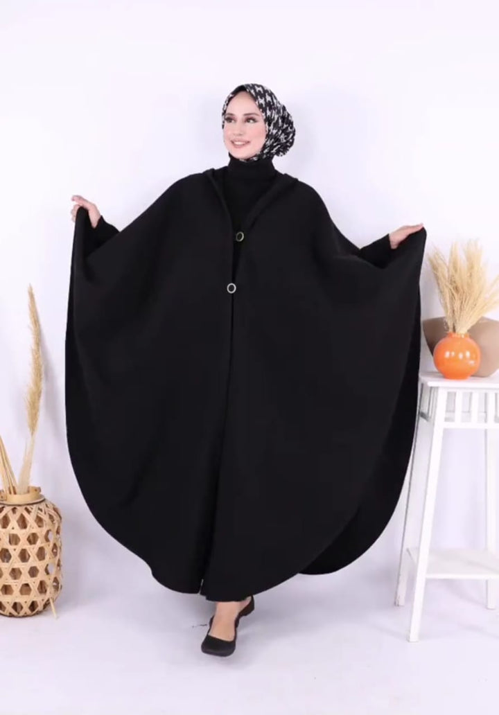 Black Long Winter Cape
