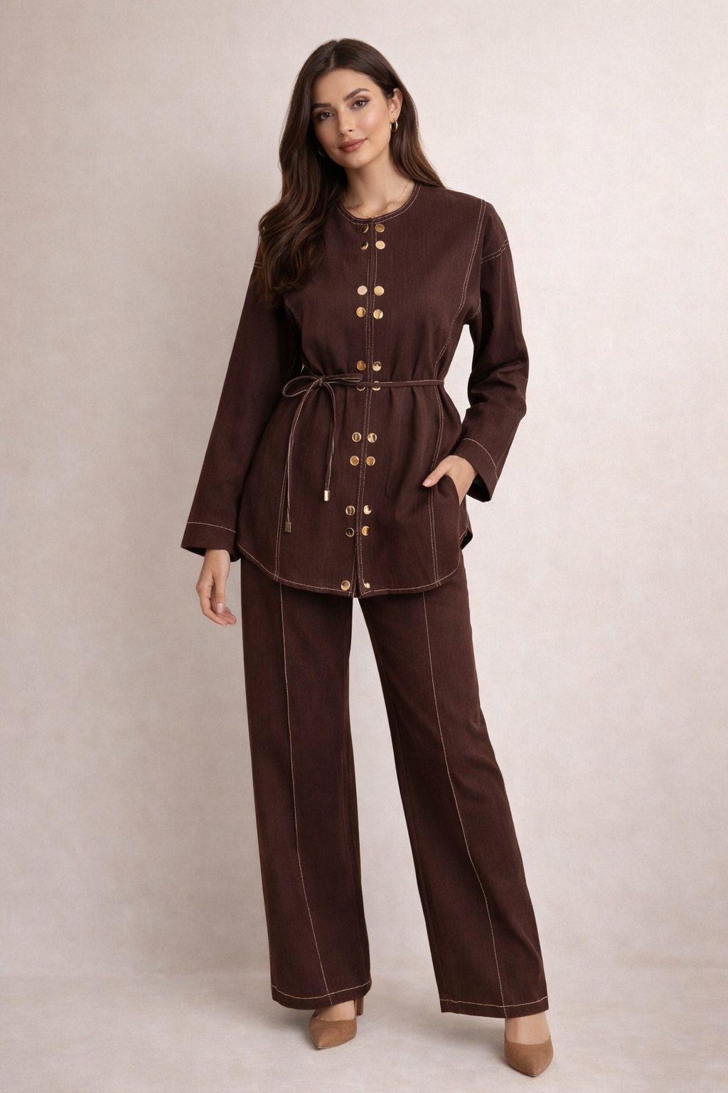 Jeans Set with golden buttons