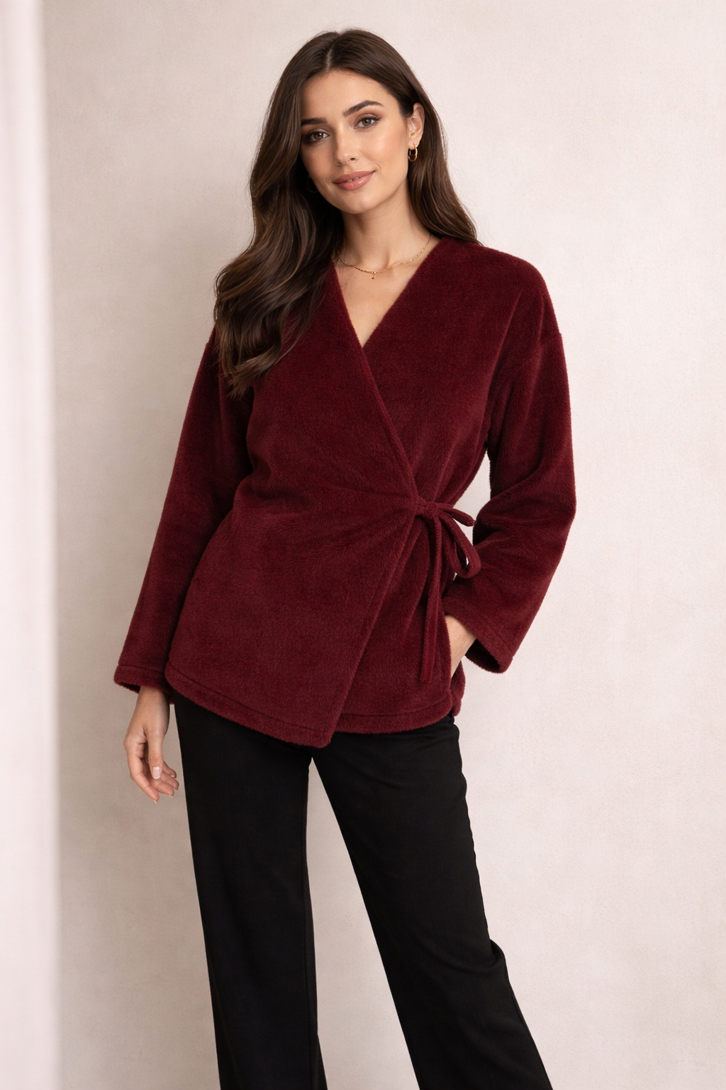 Red/Black Fur Jacket