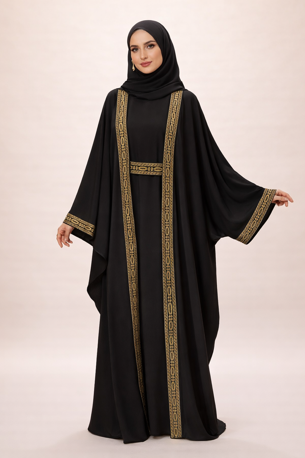 Abaya Set with Ethnic Design
