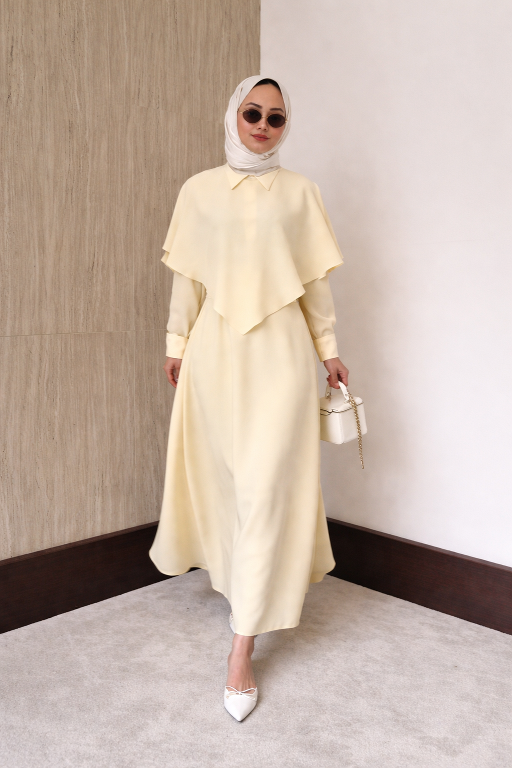 Two piece Dress Cape Set