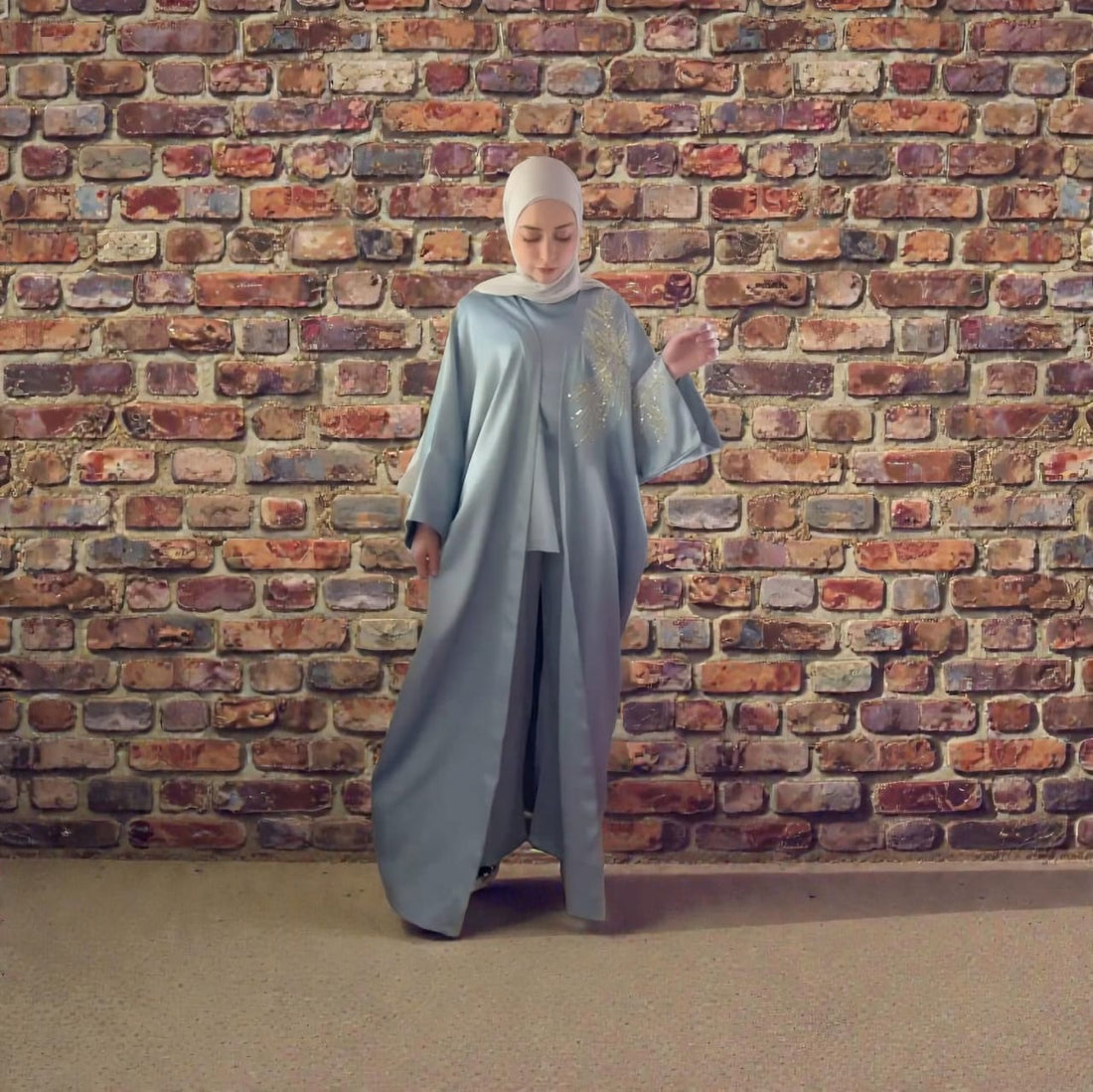 Mint Givin Abaya Set/ Pants