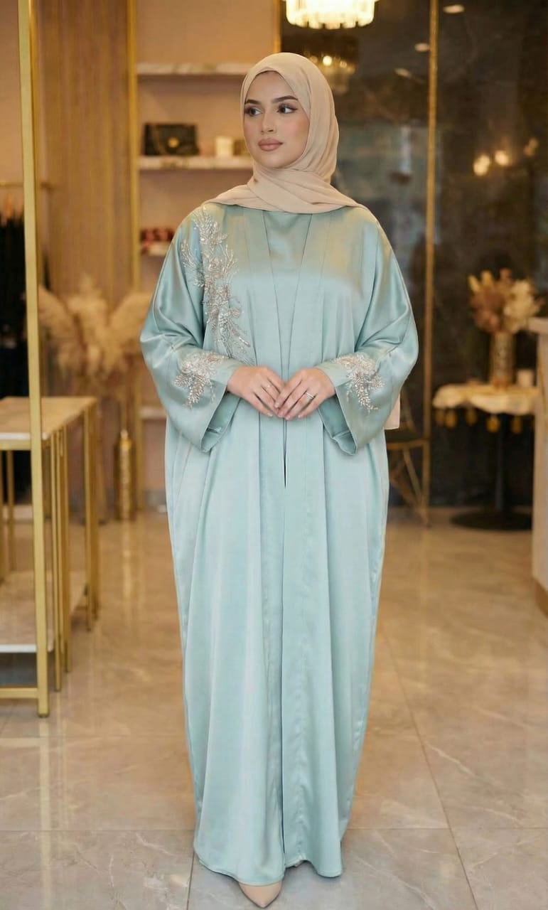 Mint Givin Abaya Set/ Pants