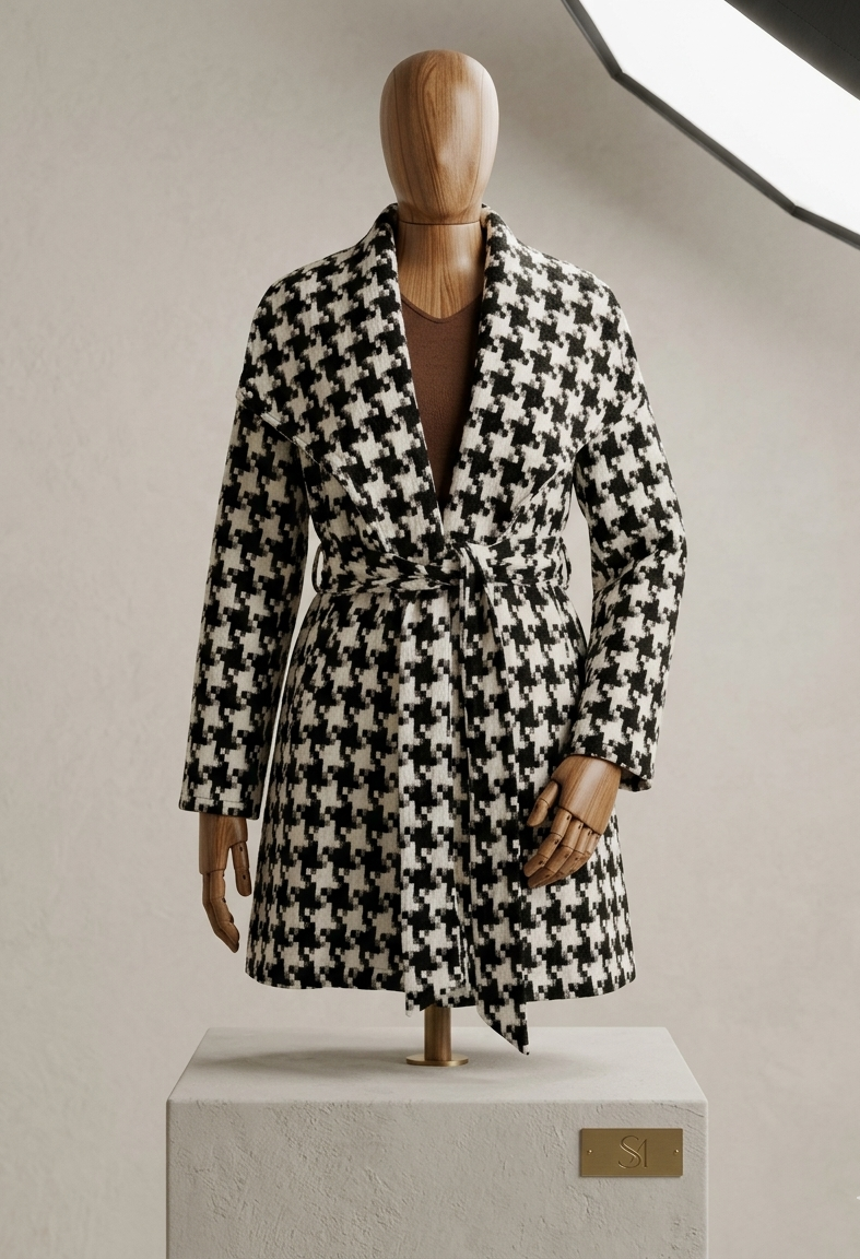 Houndstooth coat