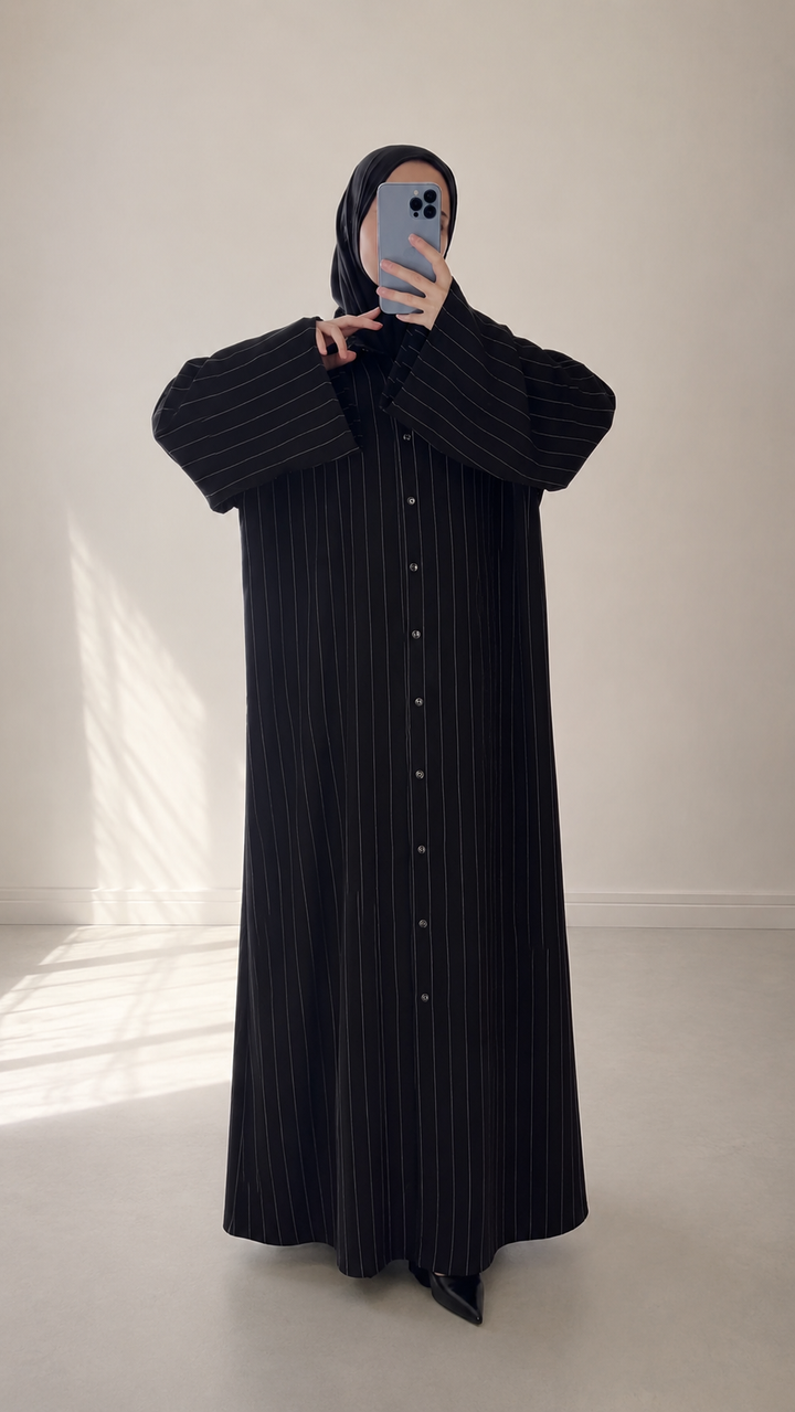 Wide Linear Abaya